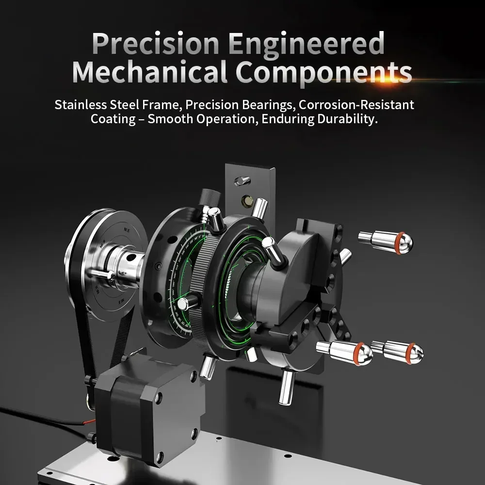 نجي 360 ° محور دوار دوار، متوافق مع جميع النقشات بالليزر، لنقش الزجاجات الأسطوانية التي يتم شحنها إلى الولايات المتحدة والاتحاد الأوروبي #4