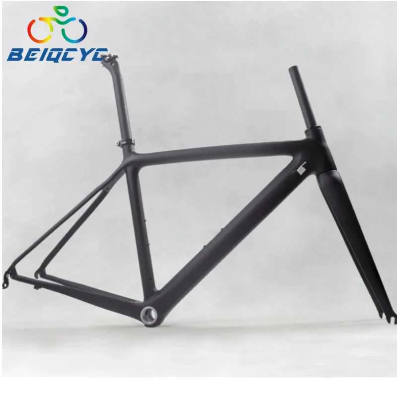 700c Durable and lightweight T1000 Carbon road bike frame Di2 And Mechanical Both   V-Brake Max 23C endurance road bike frame