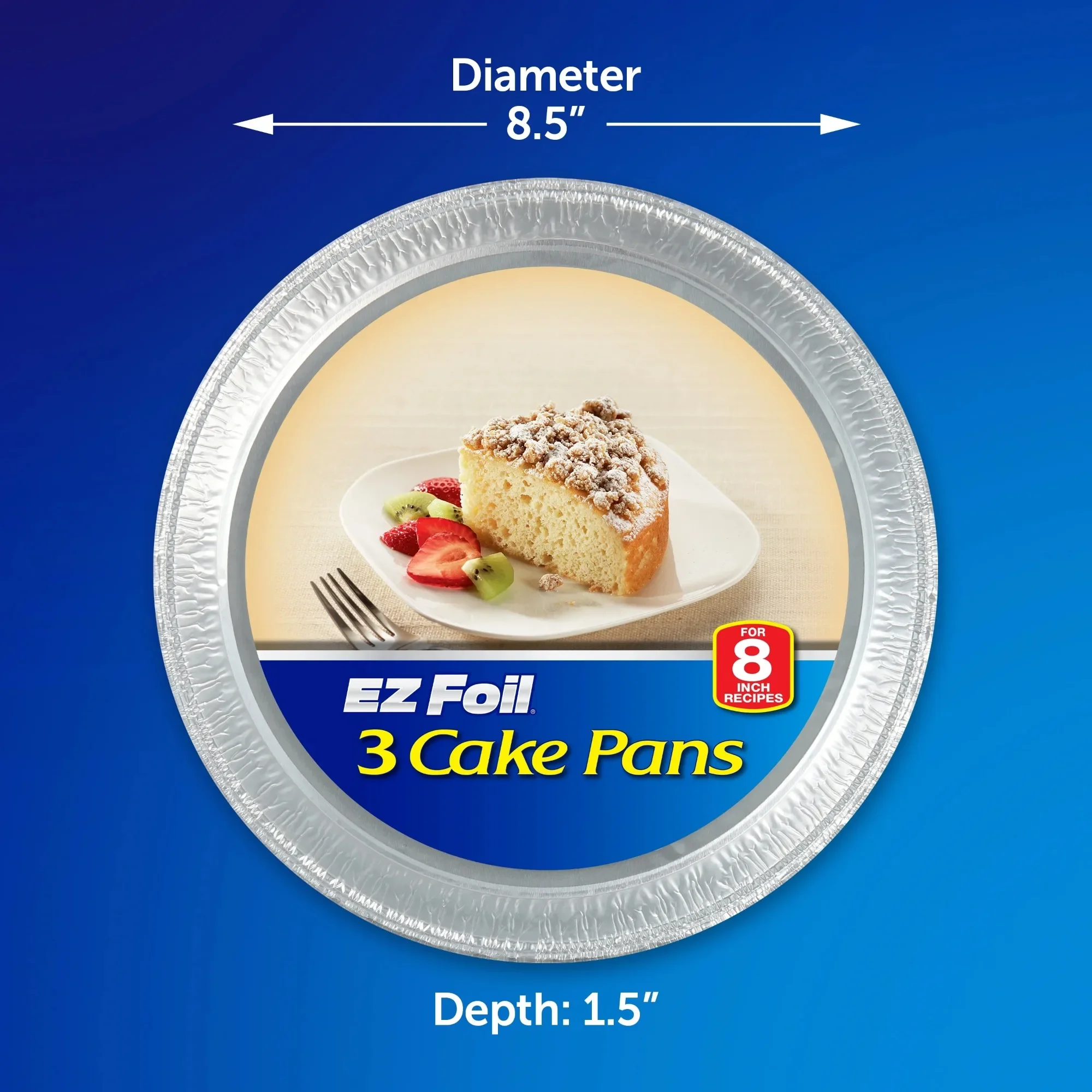 (5er-Pack) Kuchenformen, rund, 20,3 cm, 3 Stück, Ofenfest bis 450 F