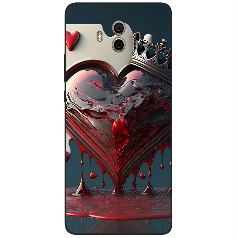 لهواوي ماتي 10 لايت/10 برو/mate10 ALP-L29 ALP-L09 ALP-AL00 كابا لهواوي ماتي 10 برو حافظة سوداء الوفير سيليكون غطاء الهاتف