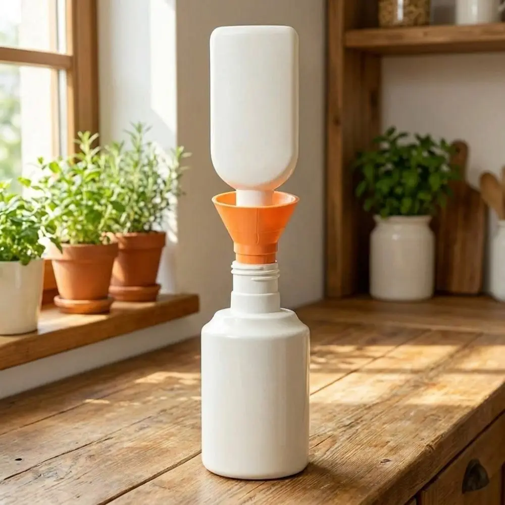 No Waste Liquid Transfer Funnel Retractable Leak-proof Dispensing Refill Funnel Smooth Liquid Flow Splash-proof