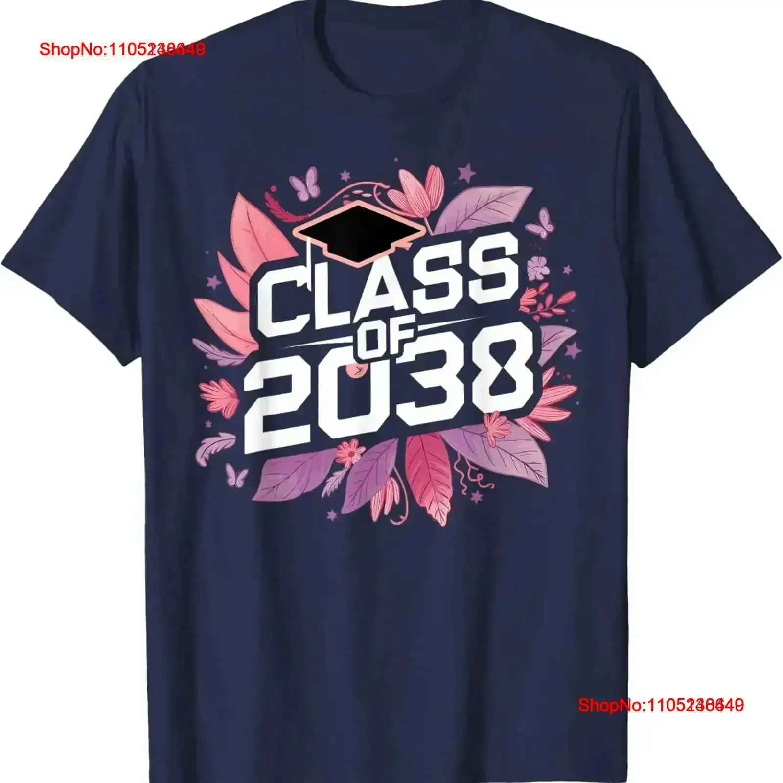 Class Of 2038 Grow With Me First Day School For Girls T Shirt vintage Washed Breathable Stylish streetwear Slightly homme