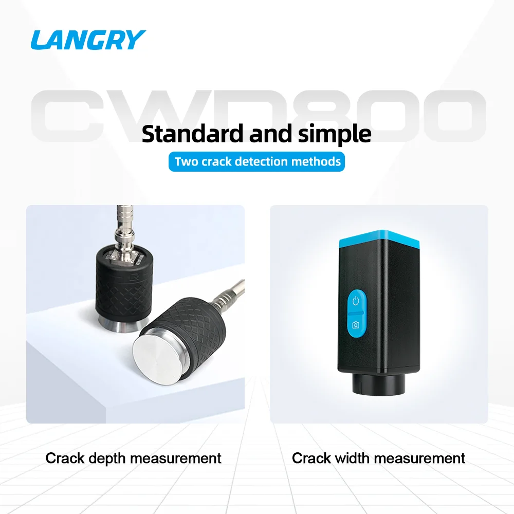 Crack Detection System 2-in-1 Crack Width & Depth Meter NDT Tester for Concrete Structures 0.01mm Accuracy