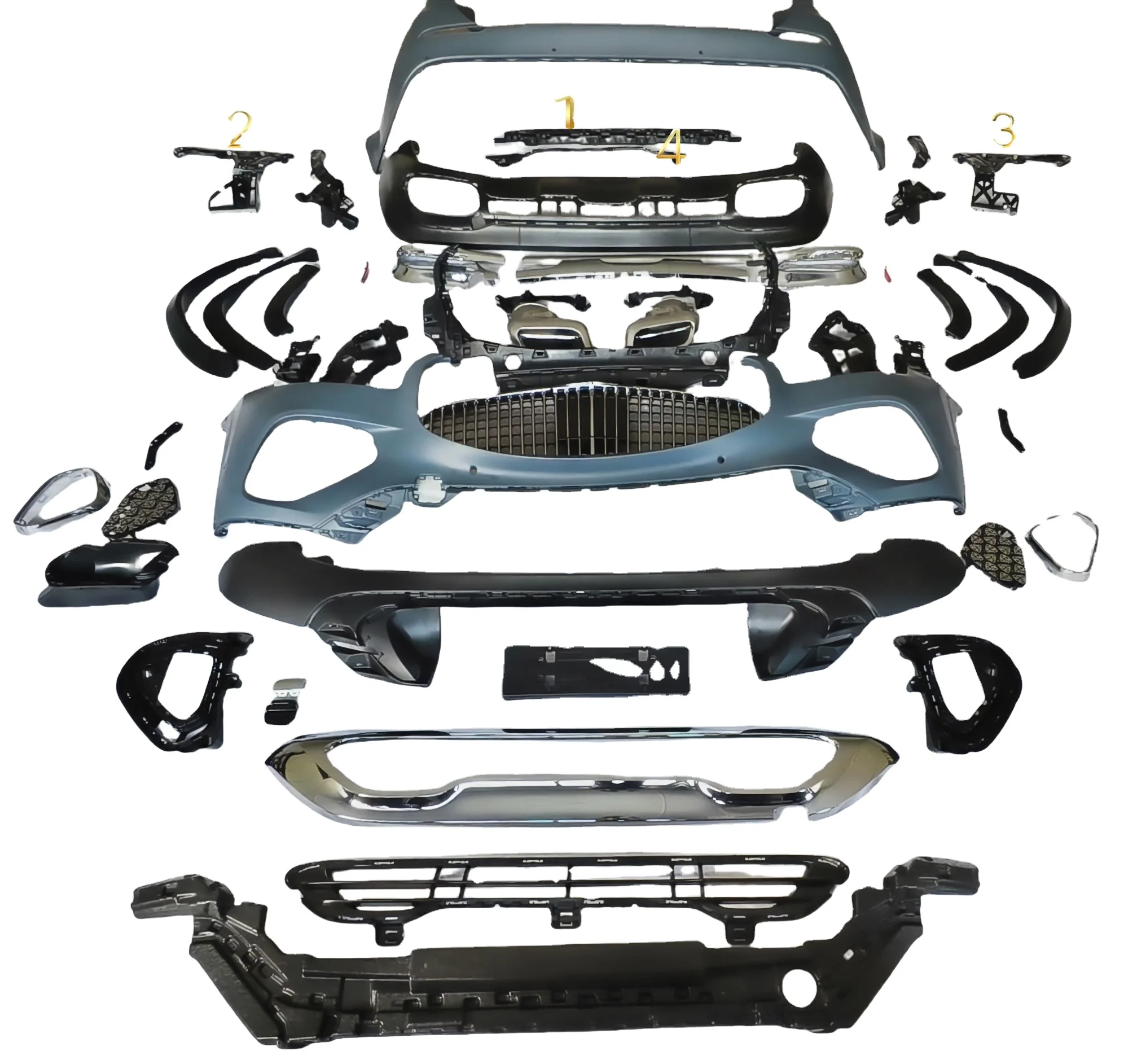 

Bodykit Upgrade To Maybach 2019-2024 Easy-to-install Car Bumpers Modifikation For Mercedes Benz GLS 2019-2024