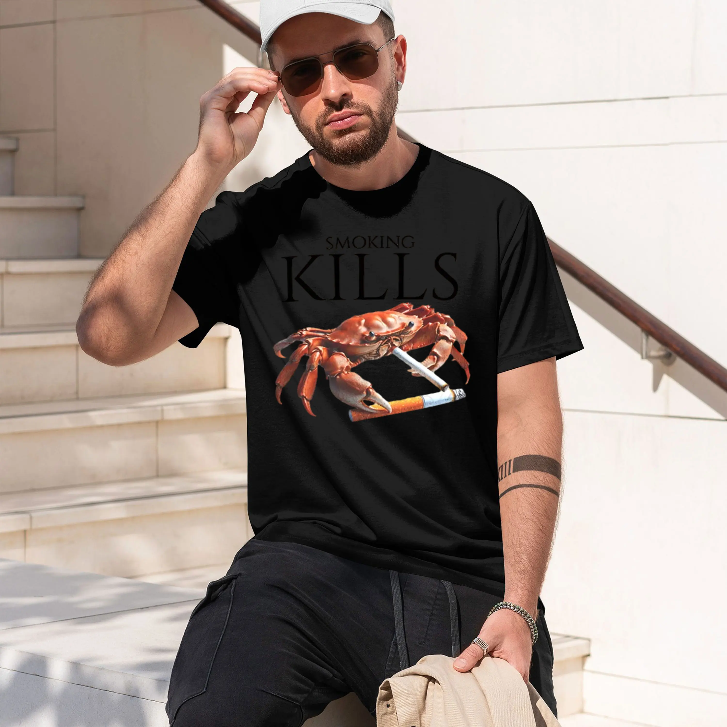 Smoking Crab T Shirts Unhinged Weirore T-Shirt Weird Grh Tee Harajuku Short Sve Tshirt Mens Clothing 2026 New Model Short-sleeve