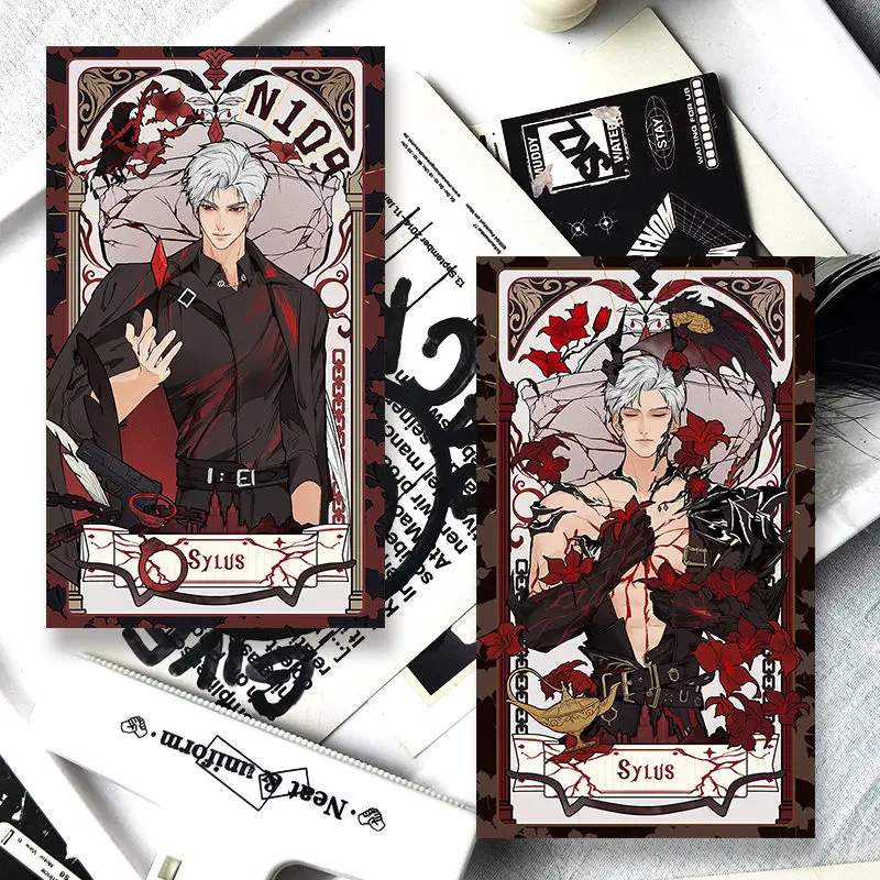 Novo periférico feito por leque para amor e espaço profundo qin che feito sob encomenda estilo anime cartões de alta estética de face única um ótimo presente