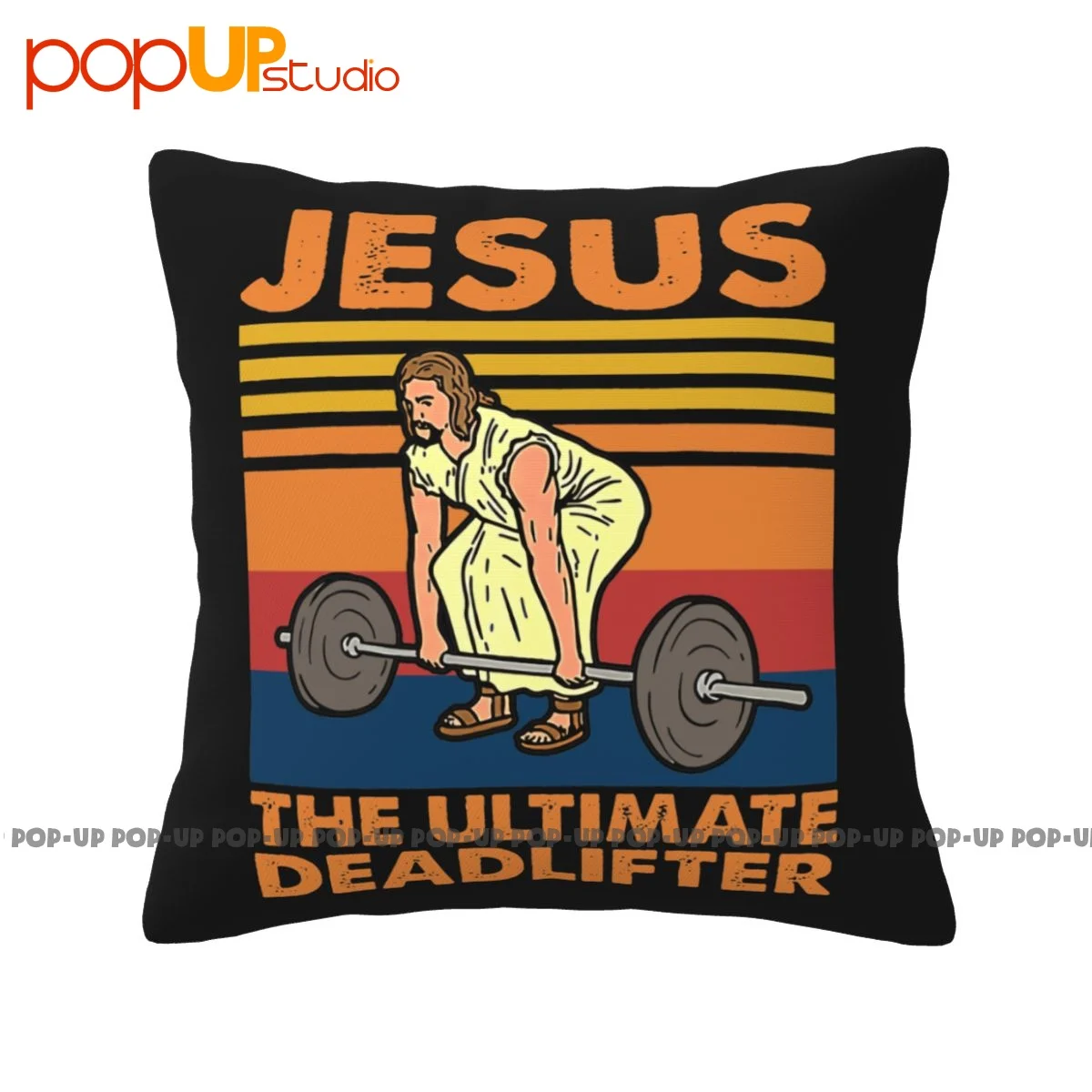 Luxury Jesus The Ultimate Deadlifter Gym Christian Pillowcase Throw Pillow Cover Washable Thickened Skin-Friendly