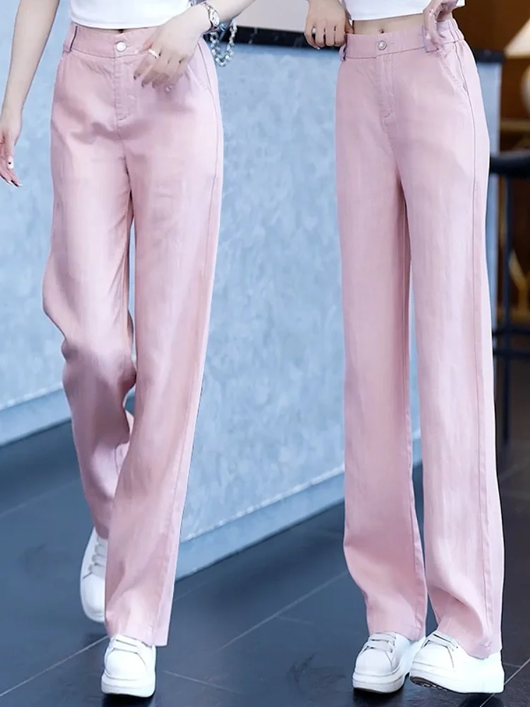 

Linen Wide Leg Pants Women's Summer Thin Faion Loose Slimming Casual Trousers High Waist Long Pants Casual Pants