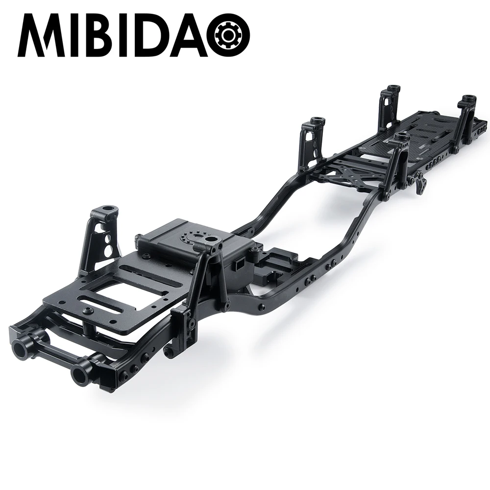 

MIBIDAO Aluminum Carbon 6x6 RC Car Chassis Frame for Axial SCX10 90046 90047 90027 90028 1/10 RC Crawler Car Parts