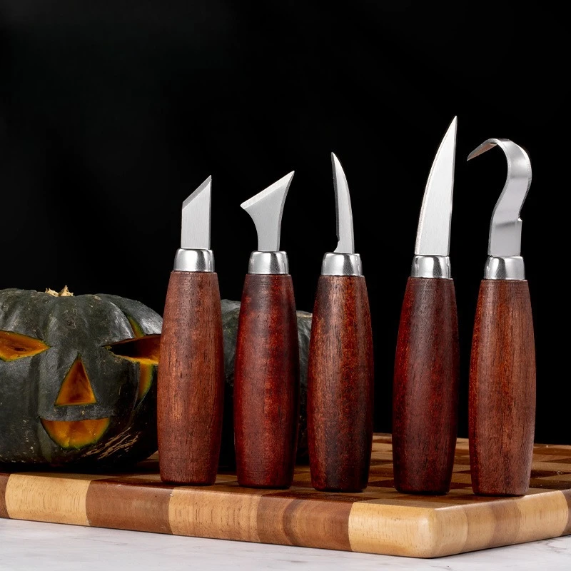 

4/5PCS Professional Wood Carving Chisel Tool Set Alloy Steel Blade Head DIY Carving Cutting Knife for Wood Sculpture Handicraft