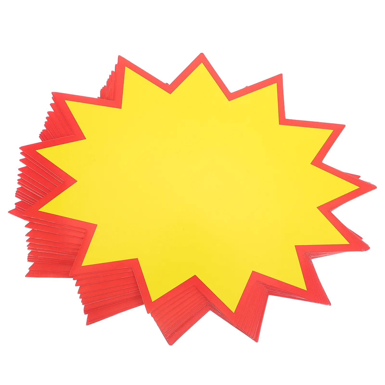 

30Pcs Explosion Sign Sticker Paper Blank Advertising Price Tags for Supermarket Labeling Organization Decoration