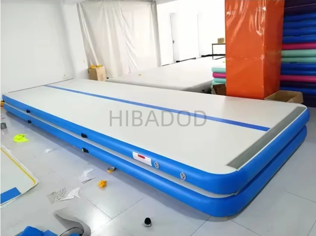 Opblaasbare Gymnastiek Tumbling Mat Air Tumble Track 4x1x0.2 Air Floor Mat Air Tumbling Track matten Met Elektrische Luchtpomp