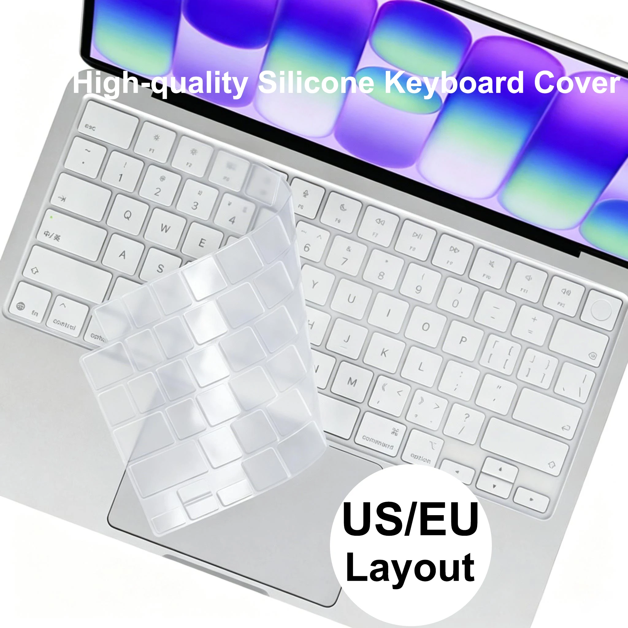 

Ultra Thin Silicone Keyboard Cover Protector, Compatible With 2026 MacBook Neo 13" A3404 (Touch ID), US/EU Layout Accessories