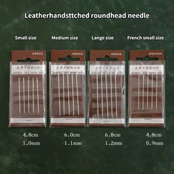 Leather Hand Stitched Round Head Needle Homemade Handmade Leather Accessories DIY Leather Bag Watchband Money Clip Sewing Tools