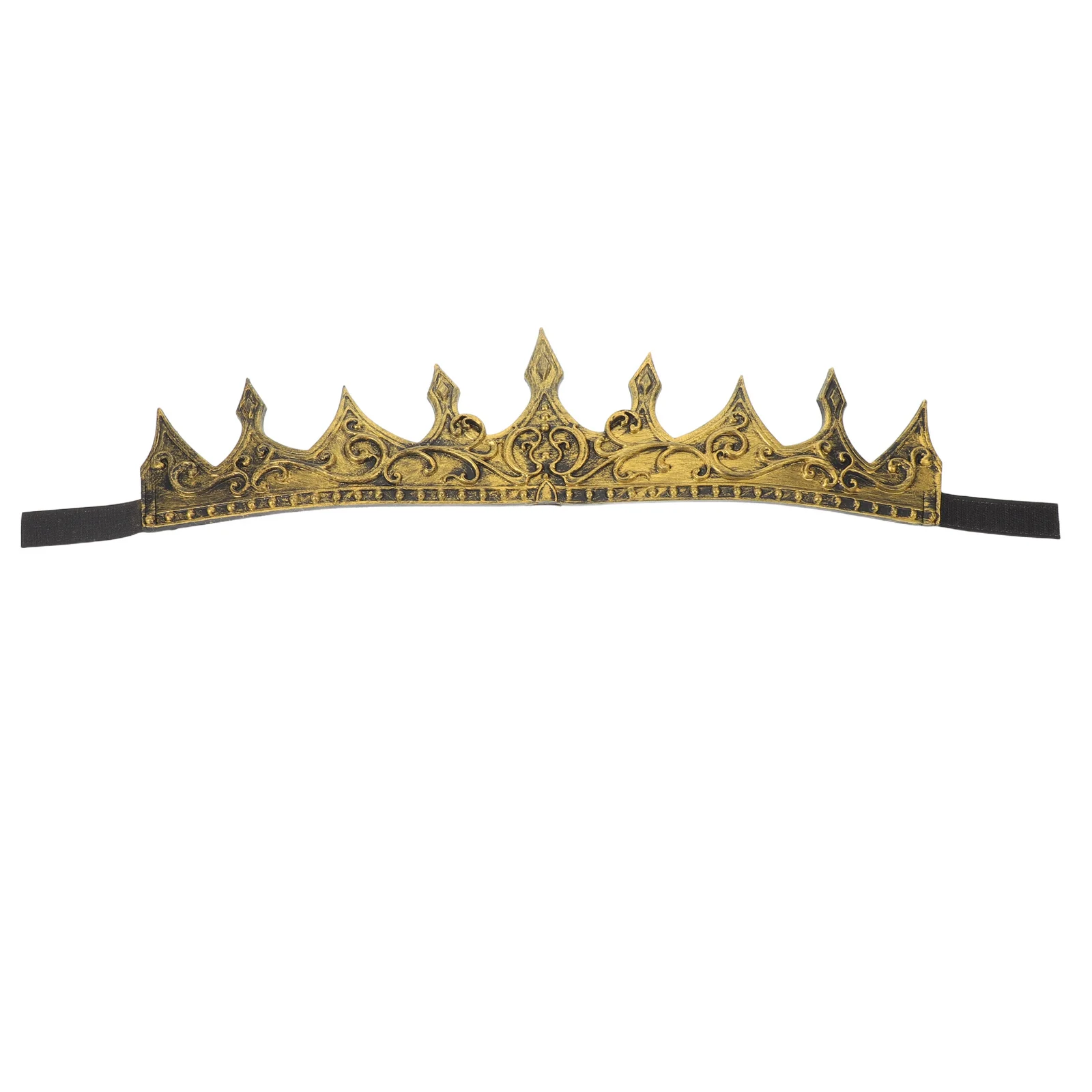 

King Crown for Royal Costume Hat Medieval King Prop Party Headwear Halloween Birthday Cosplay Outfit Accessories