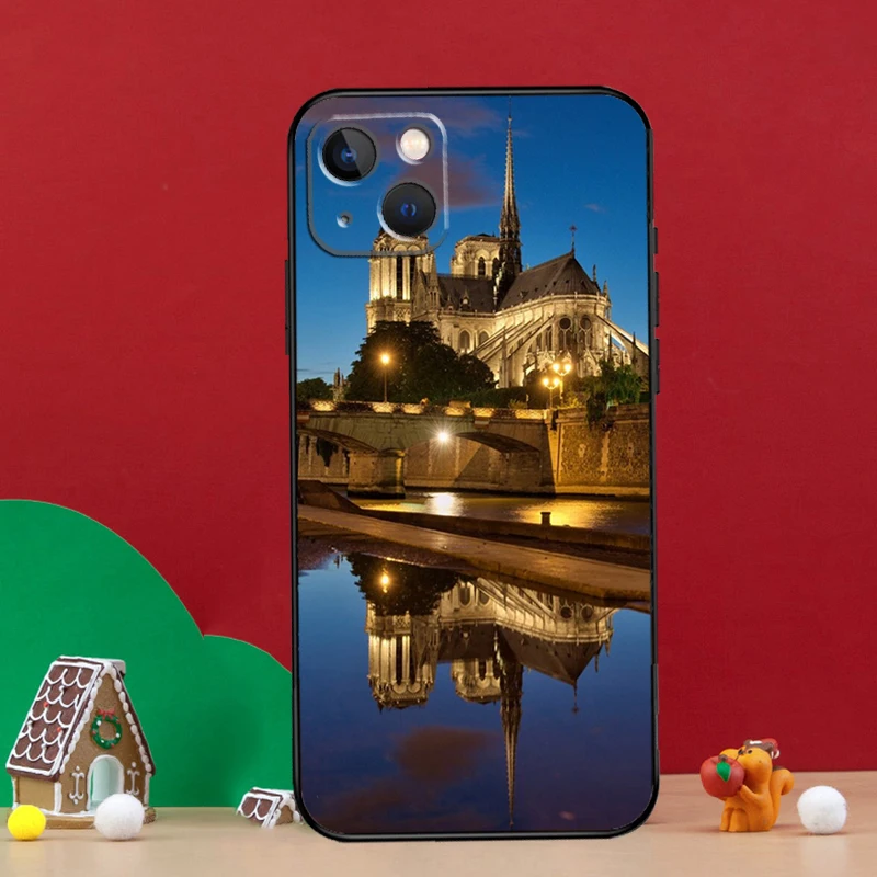 Notre Dame De Paris Phone Case For iPhone 15 12 13 Mini Plus X XR XS 11 14 Pro Max Back Cover Shell