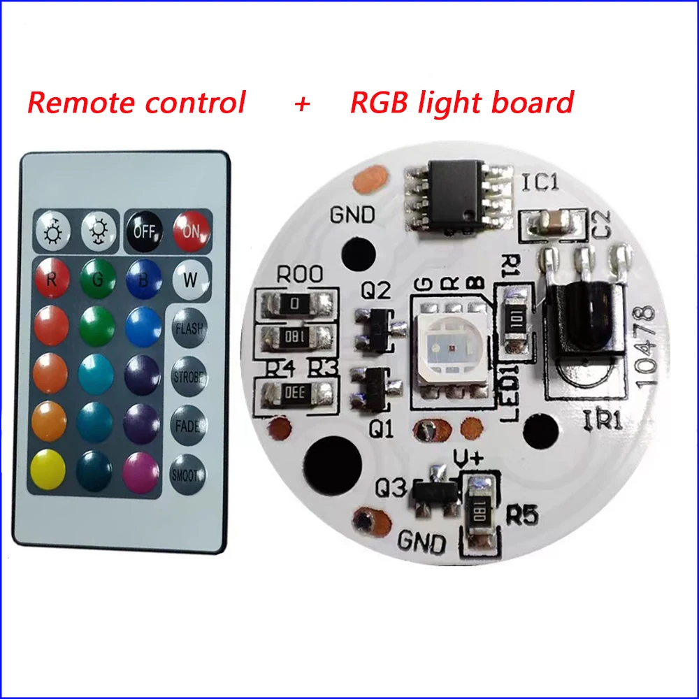 Highlight Colorful Gradient LED RGB light Board Work with Remote Control(include CR2025 battery) DC Input 5V.