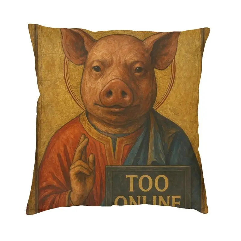 SAINT JOHN PORK Cushion Cover 40x40 Home Decorative Print Throw Pillow Case for Living Room Two Side