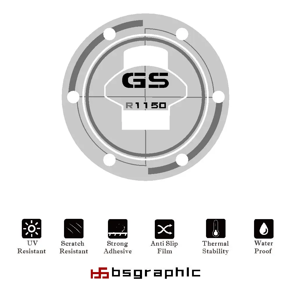Fuel cap anti slip sticker declas protection for Fuel cap protection for BMW R1150GS R 1150 GS ADV 2000 2001 2002 2003 2004 image 3