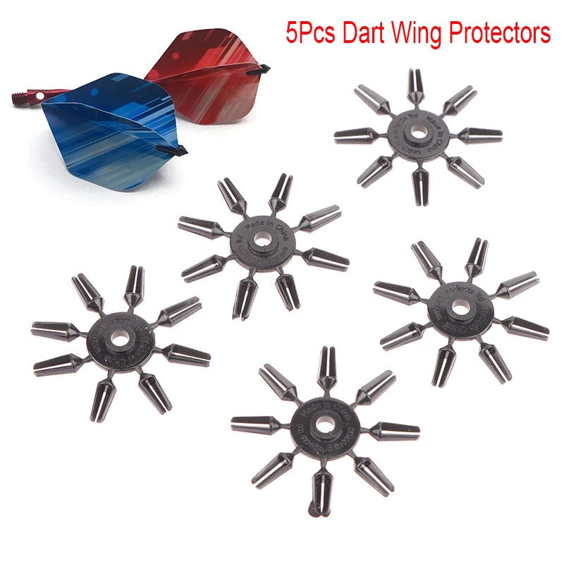 Dart Wing Protectors,PC Professional Darts Flight Savers Tail Tip Darts Tip Needle Replacement Set Darts Accessories 5Pcs