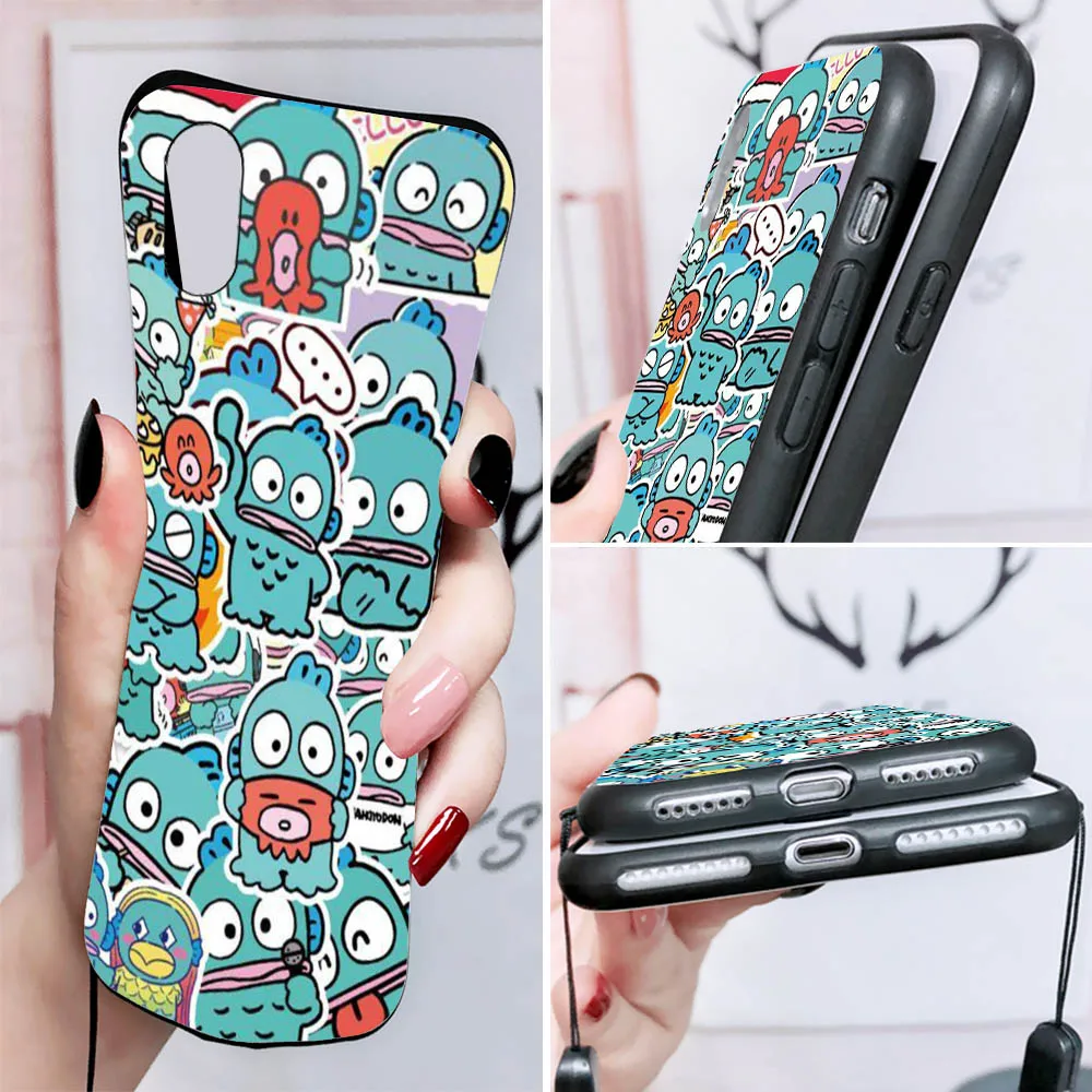 Hangyodon Cover for Samsung Galaxy Note 8 9 10 Ultra S21 Plus S20 FE 20 Lite Black Phone Case