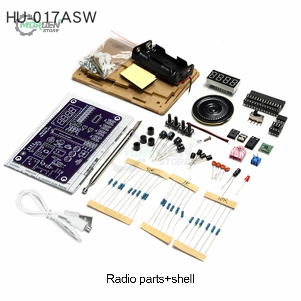 RDA5807 TDA2822 HU-017A RDA5807S Radio Kit FM FM Electronic DIY Parts 87-108MHz Board Kit for Electronic Component  Accessories