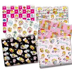 Cartoon DIY handmade sewing patchwork quilting baby dress home sheet 140cm printed sewing kids fabric
