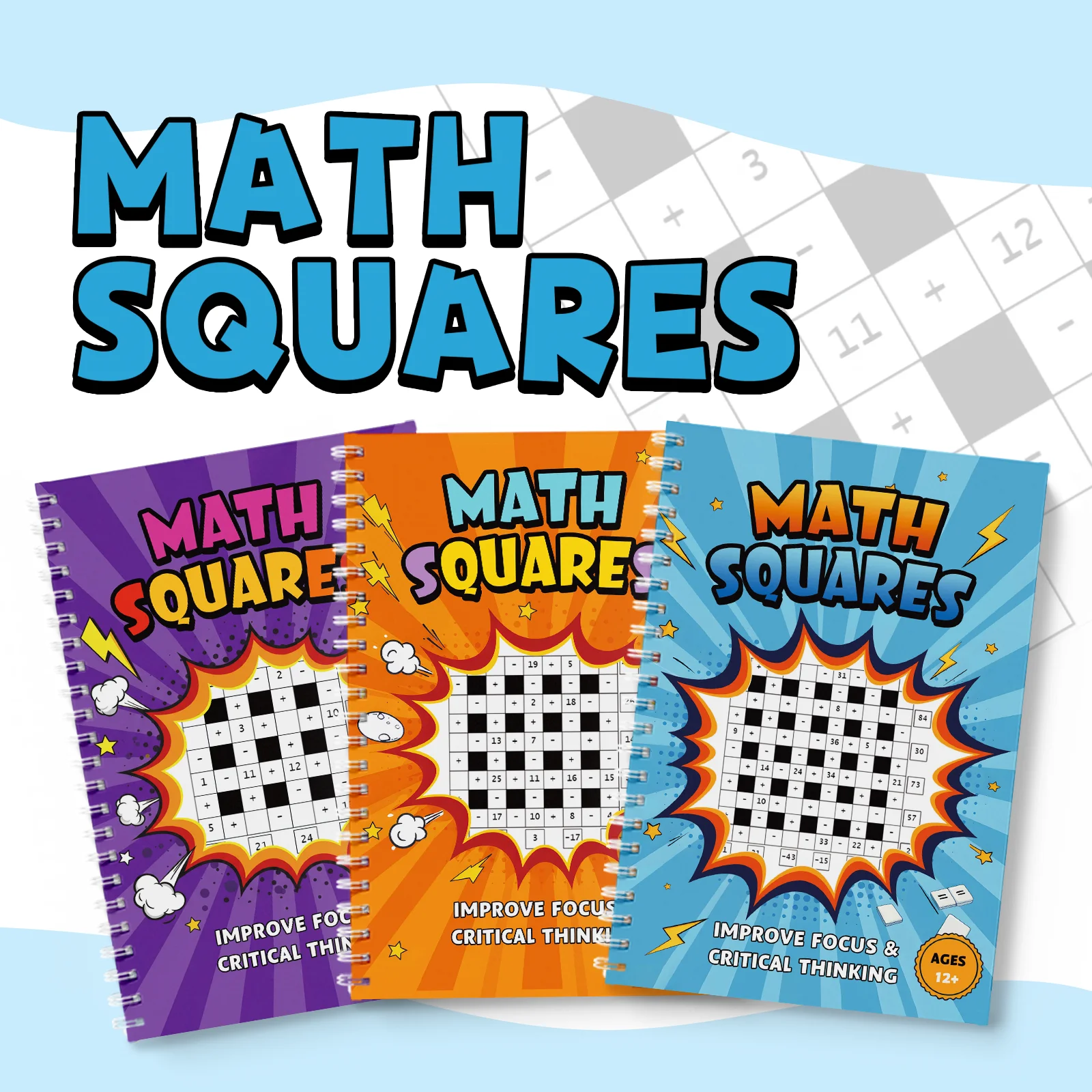 Kids Early Education Sudoku Puzzle Book, Brain Teaser Logic Game Workbook, Number Reasoning Training Book for Toddlers
