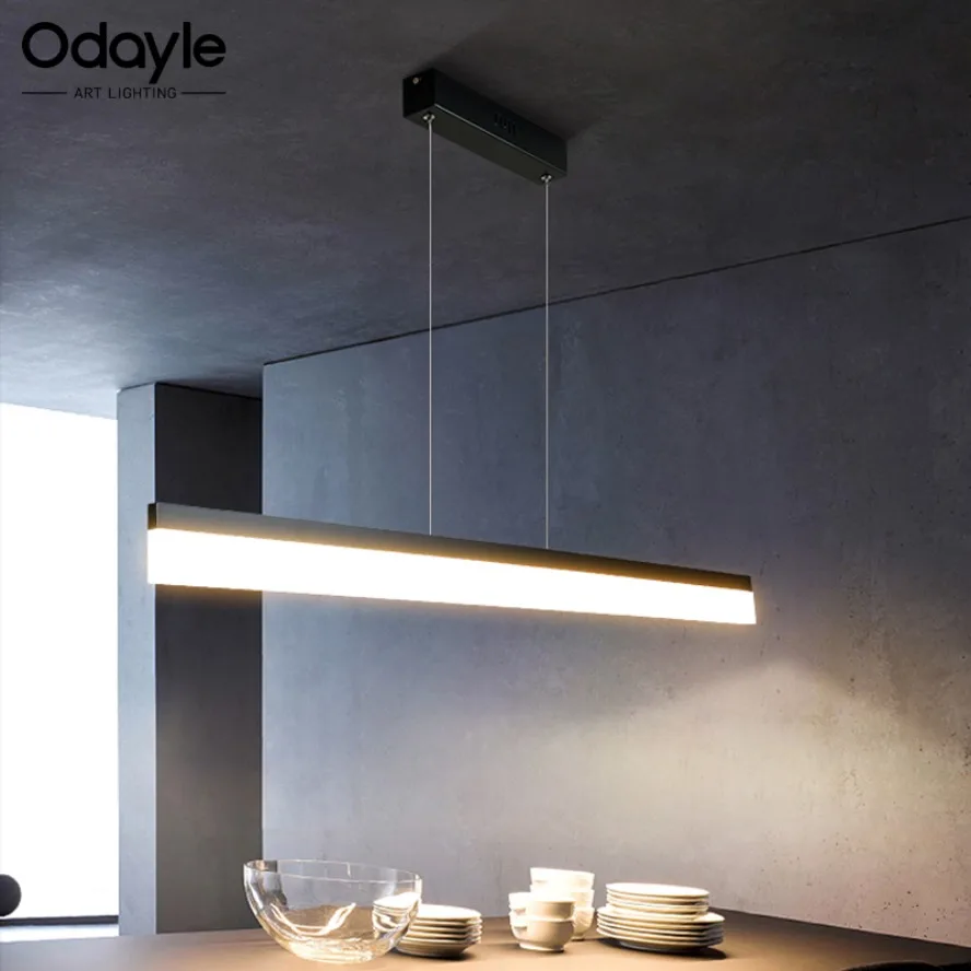 

LED Pendant Light Modern Minimalist Strip Aluminum Acrylic Home Light Living Room Dining Room Office Indoor Lighting Fixtures