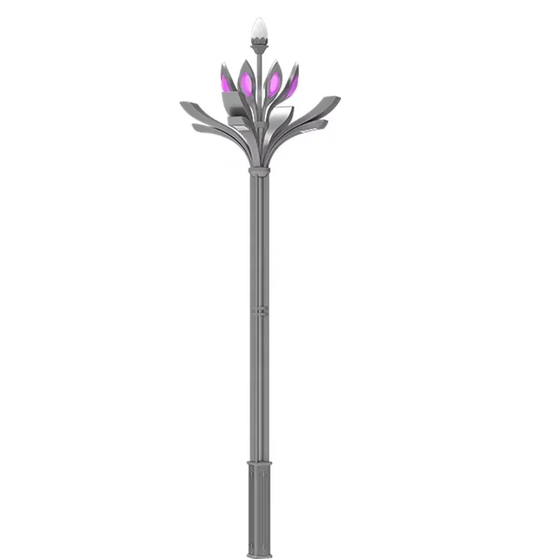 Retro Landscape Lighting Lamp Waterproof European Style High Pole Solar Garden Light