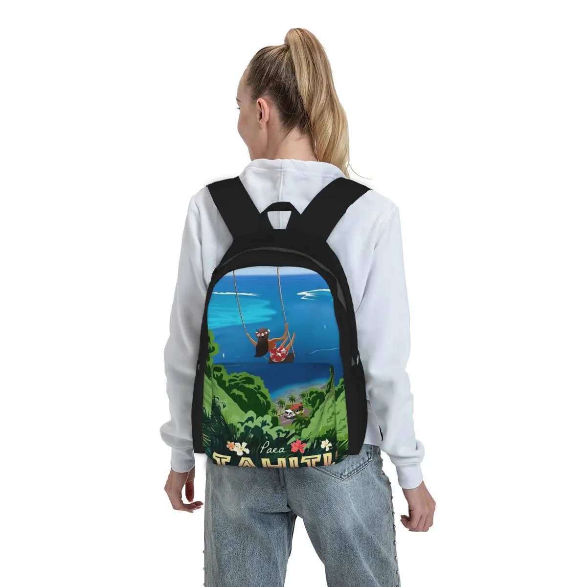 

Hinano Tahiti Backpack Boys Girls BookBag Children School Bag Laptop Shoulder Bags for Men Women