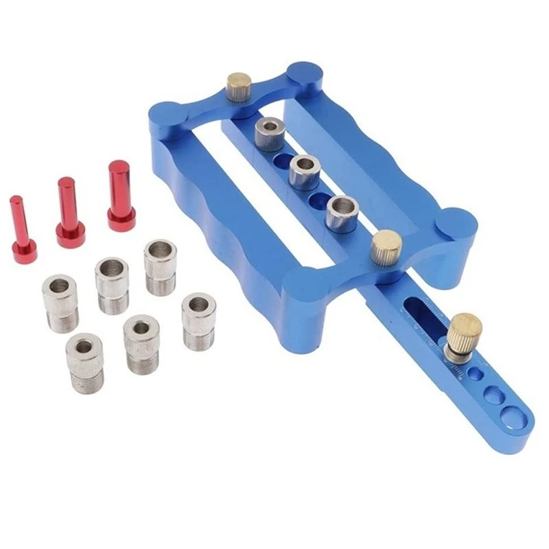 A02F-Woodworking Joinery Hole Drill Guide Self Centering Punching Locator Tool Positioner Locator For Metric Dowels