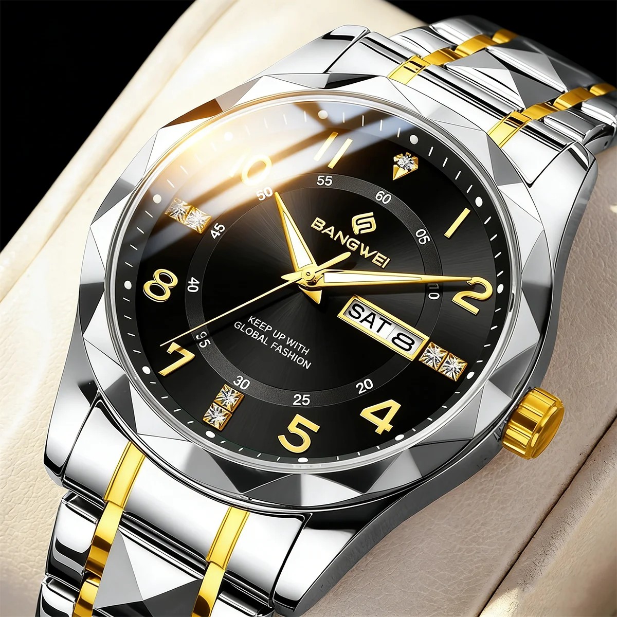 

BANGWEI Men Watch Fashion Brand Luxury Watch Men Waterproof Week Date Clock Sport Watch Men Quartz Wristwatch Relogio Masculino