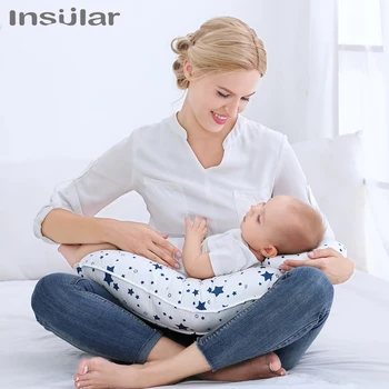 Insular 다기능 간호 베개 아기 출산 모유 수유 베개 조절 가능한 임신 한 여성 허리 쿠션 2 개/대