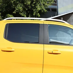For Ford Ranger 2023-2024 PVC Black Car Door Window Center B Pillar Post Trim Cover Sticker Car Accessories
