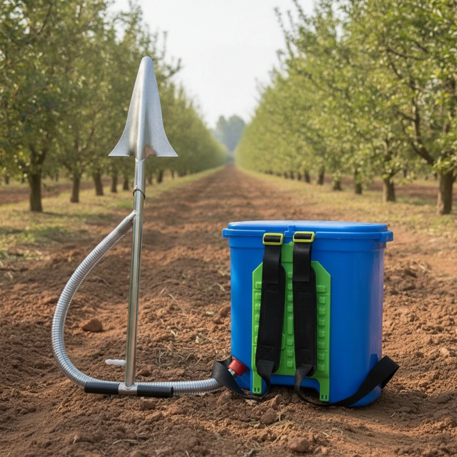 Backpack Fertilizer Applicator Upright Handheld Soil Fertilizing Tool Handheld Seed Spreader Precision for Farmers, Crop Fields