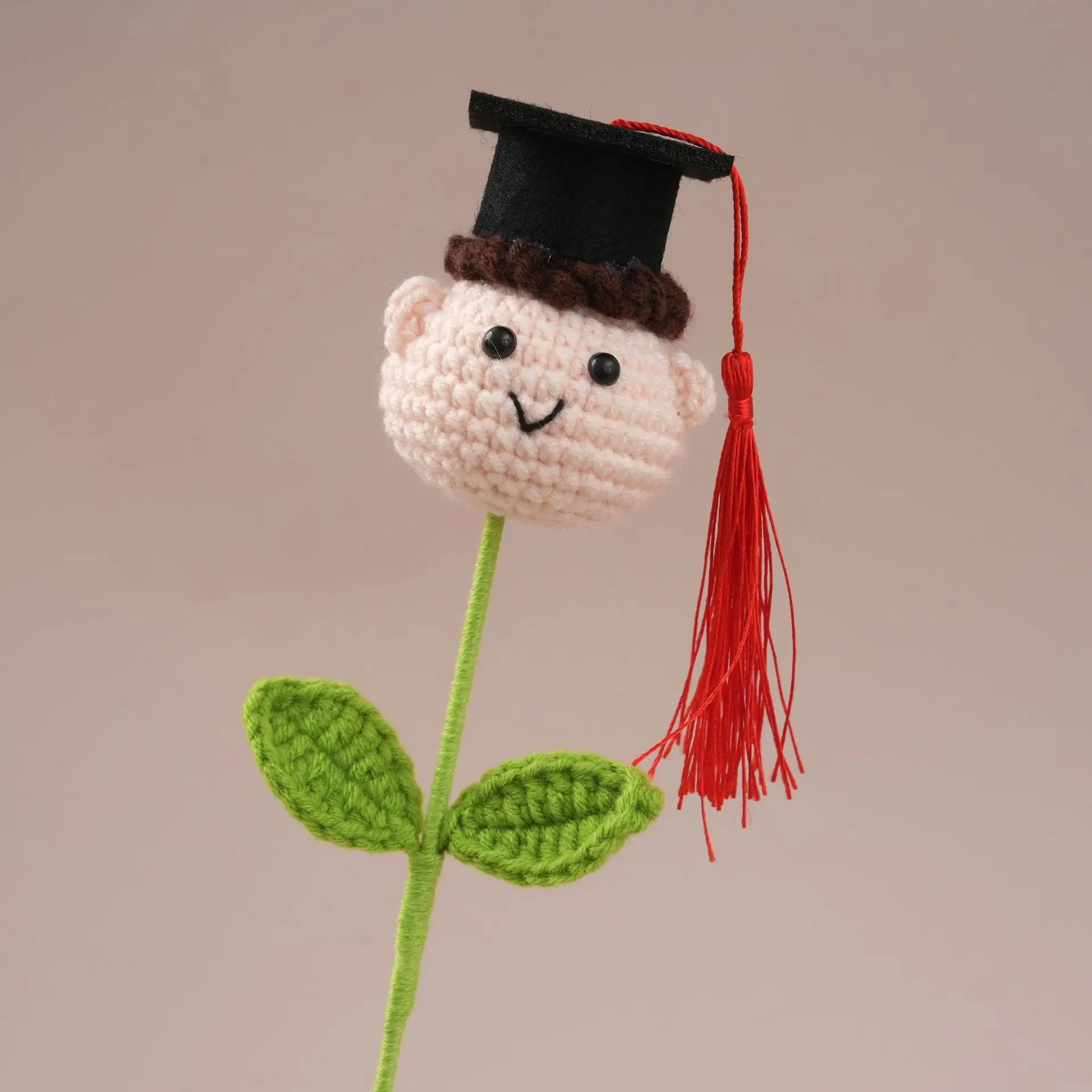 2026 Häkel-Abschlussstrauß Kreatives Handgewebtes Puppengeschenk Gestrickte Abschlusspuppe – Detail 3