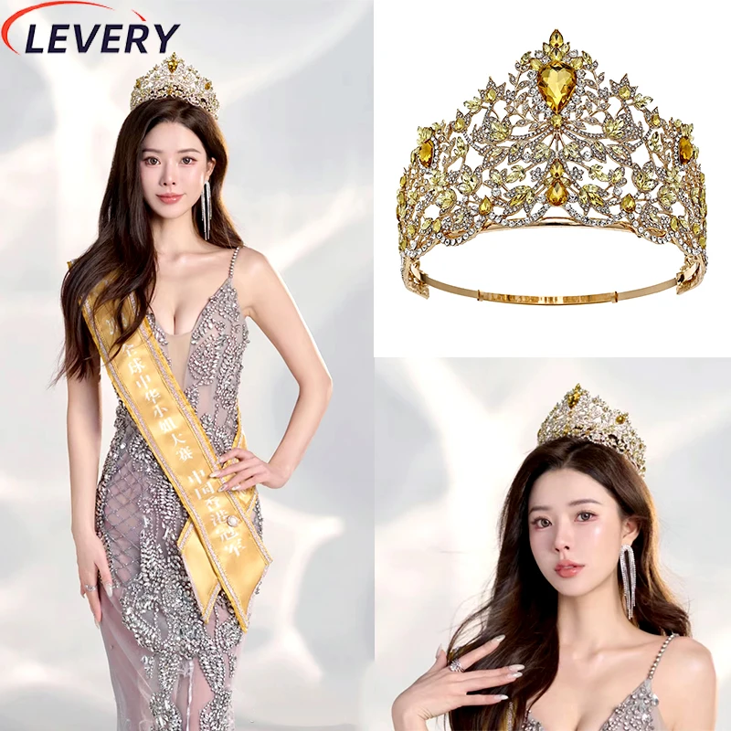 2023 Miss Universe “Power of Unity” crown replica Rhinestone Tiara Large Crown Adjustable Bridal Crown