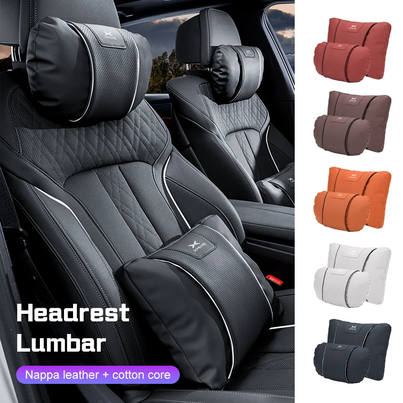 

2025 For Xiaopeng Xpeng G6 G7 G9 X9 P7 P7i P5 MONA M03 G3 G3i Car Neck Pillow Lumbar Support Leather Waist Cushion Accessories