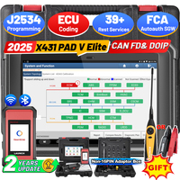 LAUNCH X431 PAD V Elite J2534 programming ECU coding Topology Map Full System Diagnostic tool 39+ Reset CAN FD DOIP Smartlink C
