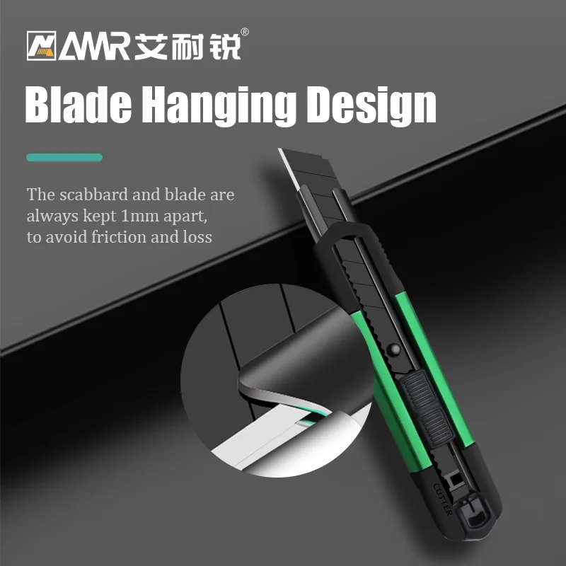 SK5 Alloy Blade Sharp Utility Knife Aluminum Alloy Hand Paper Cutter Electrician Knife 18mm for Office School Stationery Supplie