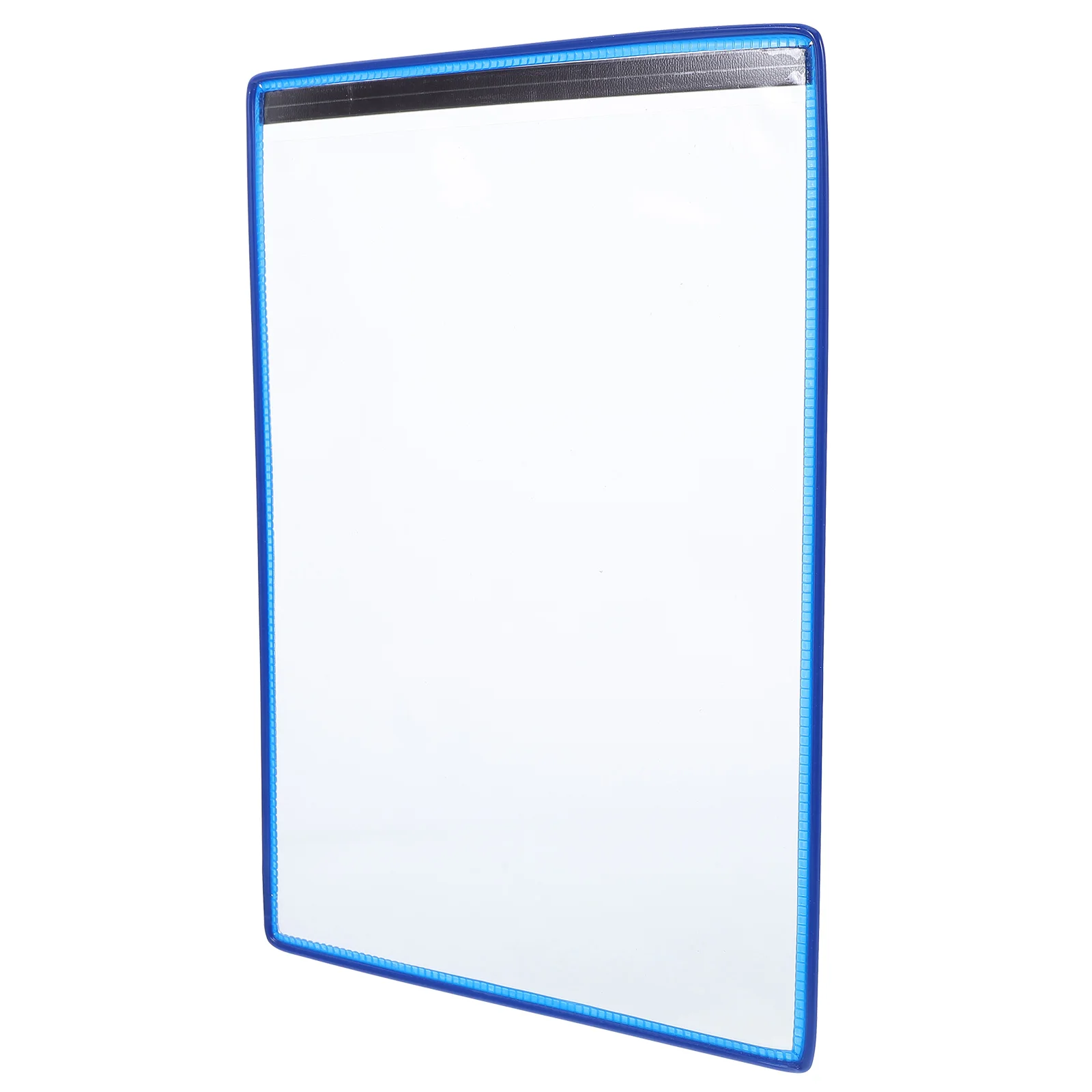 Magnetic Document Holder 12 Pockets Clear File Organizer For Refrigerator Whiteboard Metal Surfaces Storage Pocket Blue