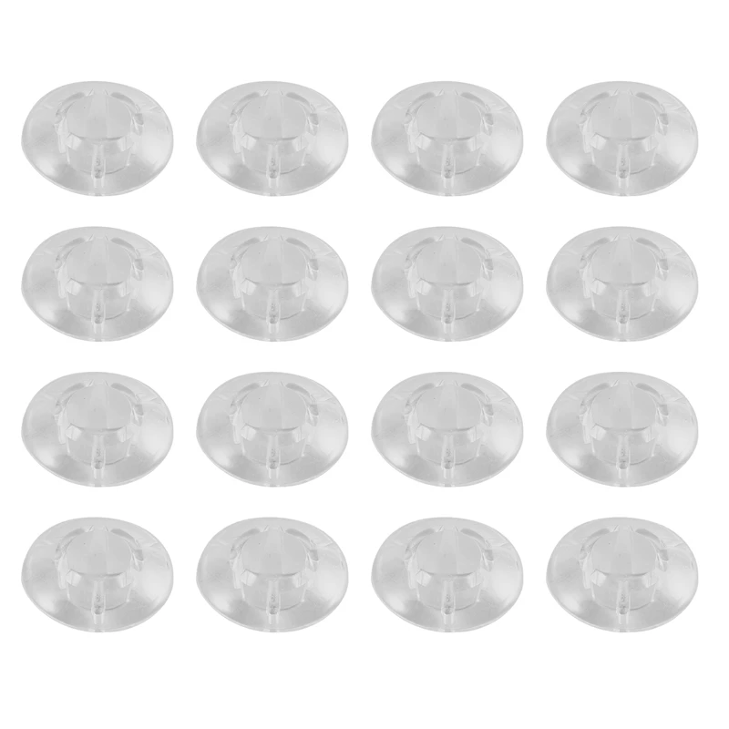 16 Pack Clear Mushroom Style Guitar Effect Pedal  Footswitch Toppers Foot Nail Cap Protection Cap For Guitar Effect Pedal