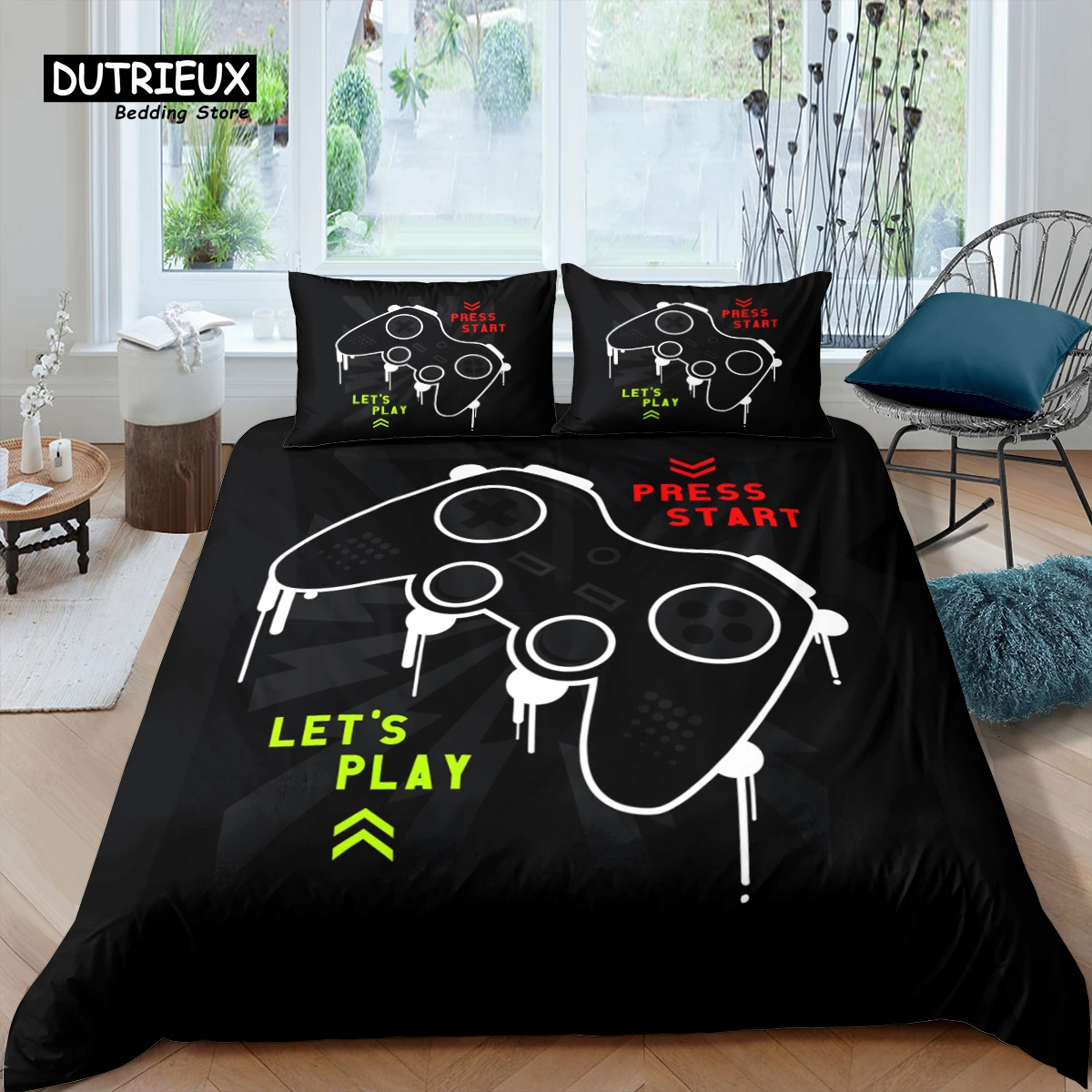 

Home Living Luxury 3D Gamer Bedding Set Comfortable Duvet Cover Set Pillowcase Kids Bedding Set Queen and King EU/US/AU/UK Size