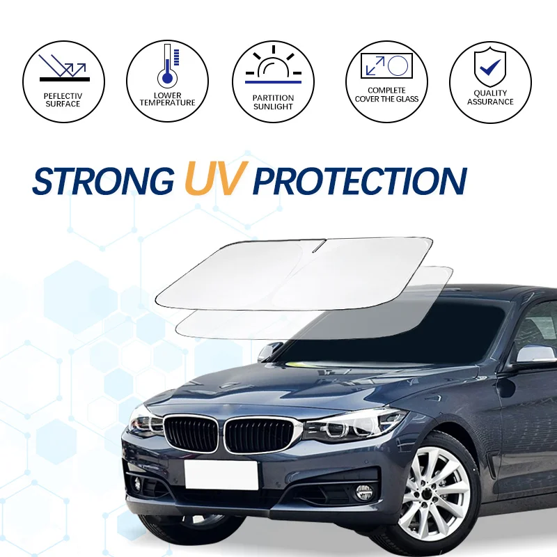 

Car Windshield Sun Shade Foldable Sun Visor Protector Blocks UV Rays For BMW 3 Series GT F34 3GT Car Summer Accessories
