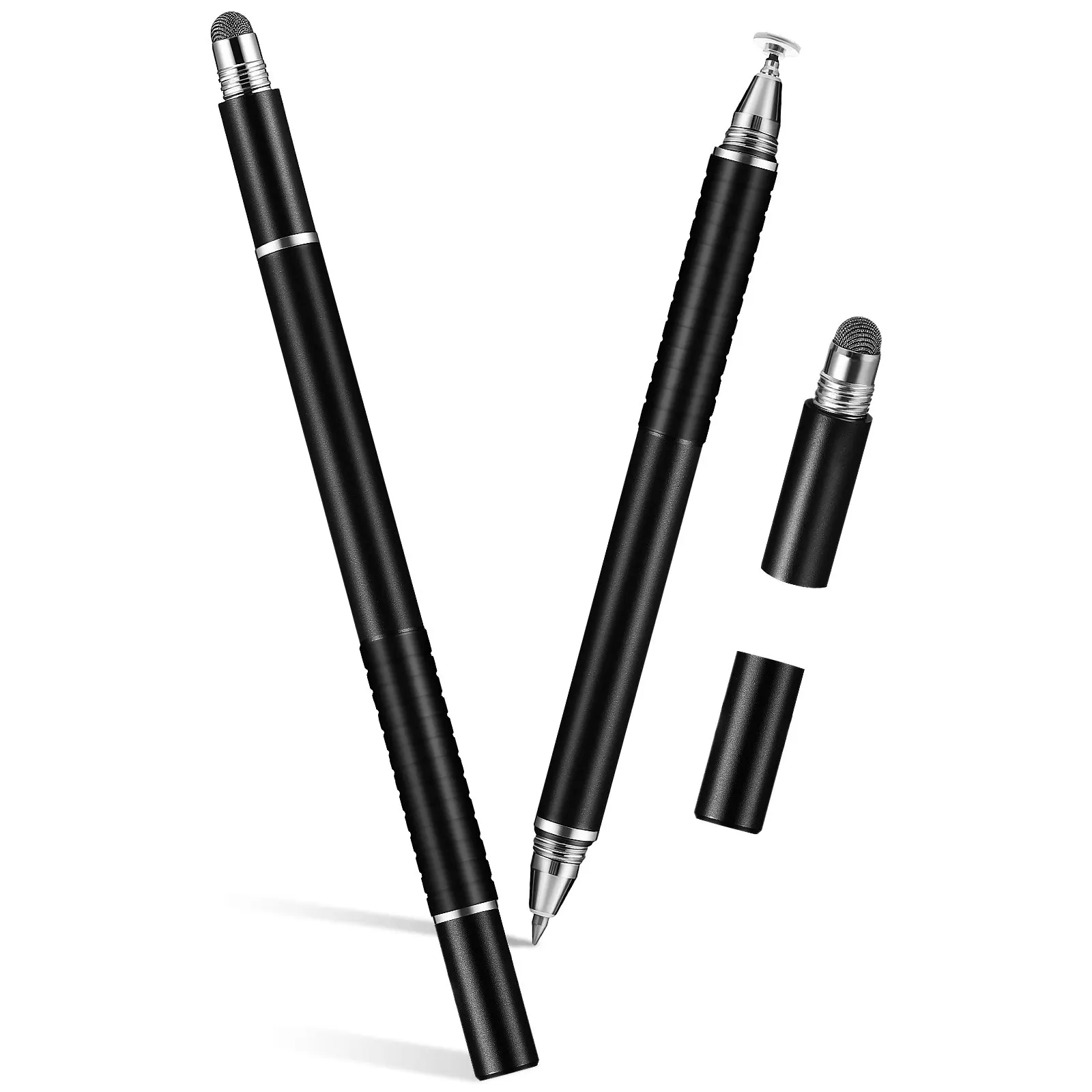 

2Pcs Premium Steel Capacitive Pen Set Smooth Writing Drawing Stylus for Smartphone Tablet Touch Screen Portable