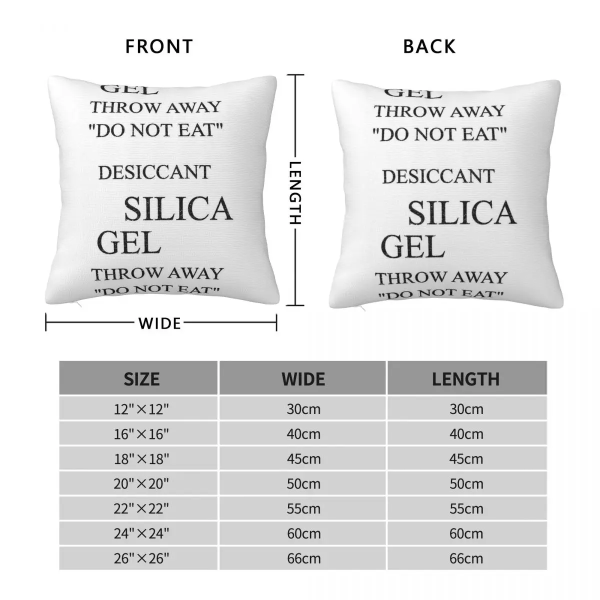 Do Not Eat Silica Gel Pillowcase Polyester Linen Velvet Pattern Zip Decorative Sofa Seater Cushion Cover