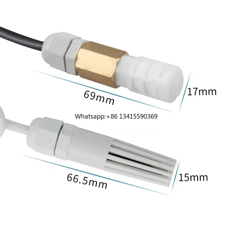 

Factory Price SHT31 I2C Waterproof Temperature and Humidity Air Quality Sensor Probe Plastic Brass Cable RS485 HTU31D