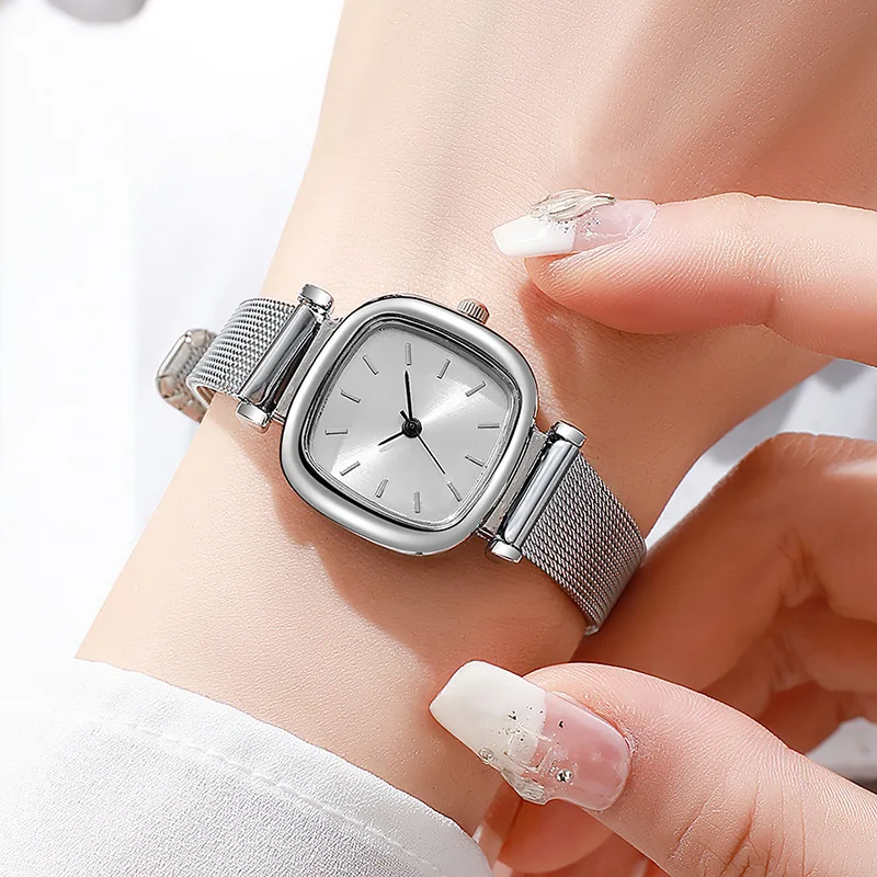 Ladies Watch Ins Style Fashion Compact Temperament Mesh Belt Ladies Quartz Watch