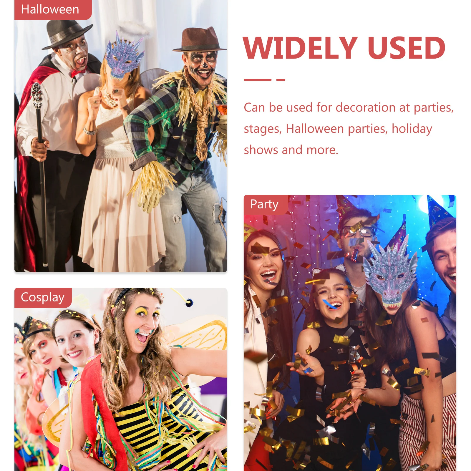 

3D Dragon Mask Halloween Cosplay Party Costume Horrible Animal Masquerade Carnival Accessory 3D Dragon Mask Cosplay Prop